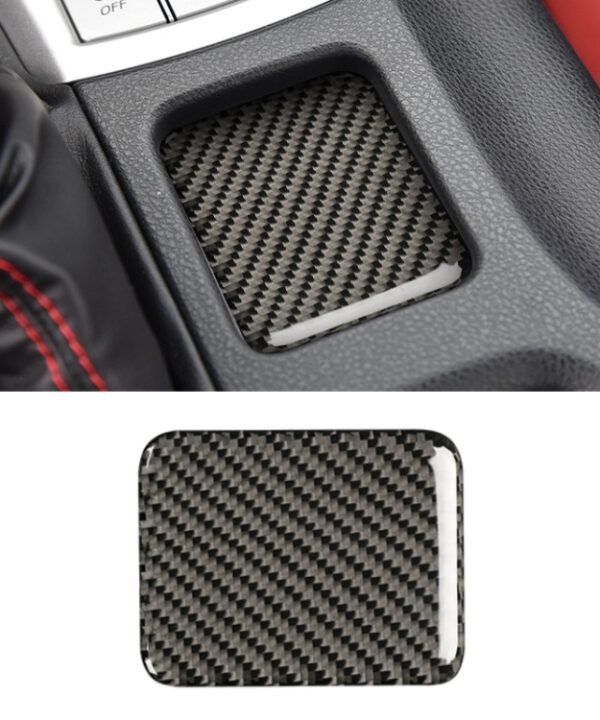 Car Carbon Fiber Seat Heating Panel Decorative Sticker for Subaru BRZ / Toyota 86 2013-2019, Left and Right Drive Universal without Hole, Seat Heating Panel