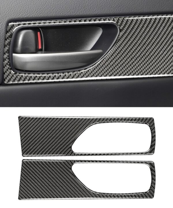 Car Carbon Fiber Rear Door Handle Decorative Sticker for Lexus IS250 2013-, Left Drive
