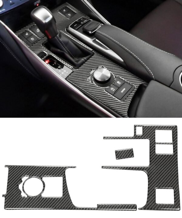 Car Carbon Fiber Gear Position Panel Decorative Sticker for Lexus IS250 2013-, Left Drive A Style
