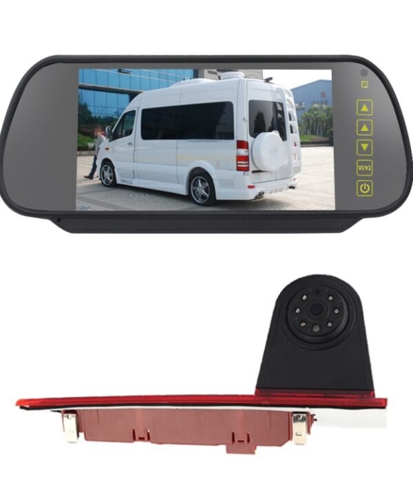 PZ477 Car Waterproof 170 Degree Brake Light View Camera + 7 inch Rearview Monitor for Ford Transit Custom