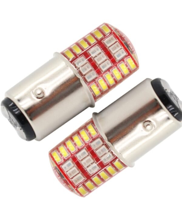 2 PCS 1157 DC12V / 1.1W Motorcycle / Car LED Double Color Flashing Light Turn Signal / Brake Lamp with 42LEDs SMD-3014 Lamp Beads