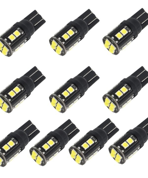10 PCS T10/168/194 DC12V / 1W / 6000K / 60LM Car Decoding Clearance Lights with 12LEDs SMD-3030 Lamp Beads