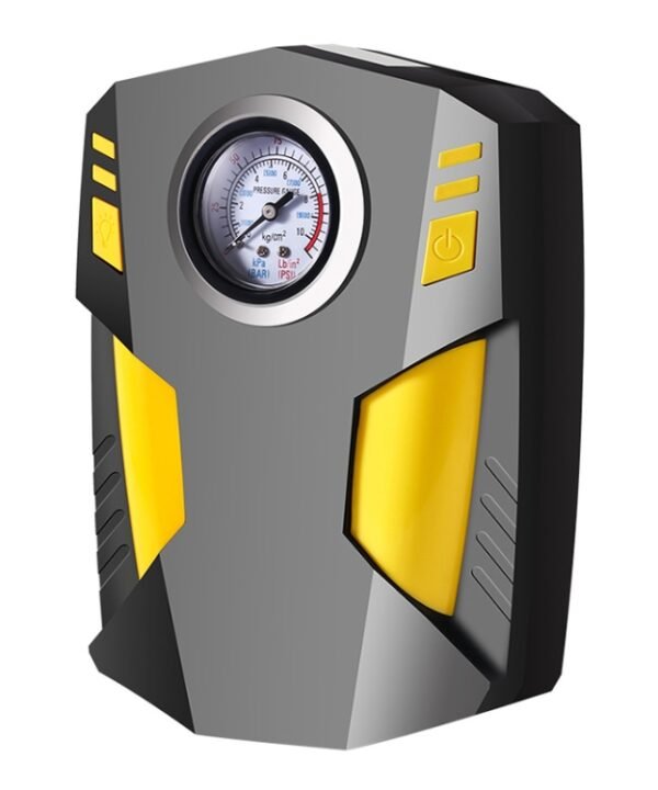 Car 12V Portable Inflatable Cylinder Pedal Pointer Air Pump with Light