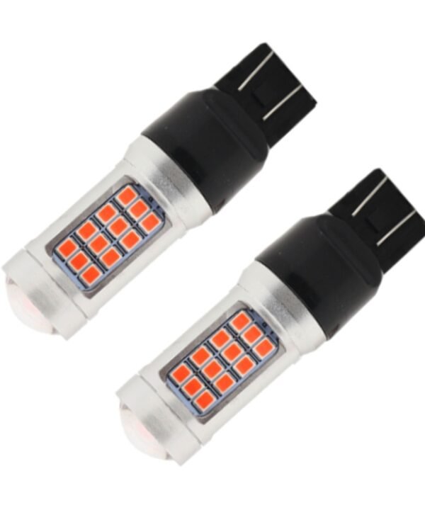 2 PCS 7443 DC12V / 2.2W Car Strobe Brake Lights with 42LEDs SMD-2835 Lamps(Red Light)