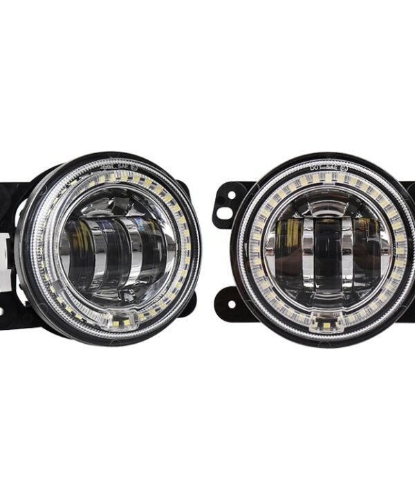 2 PCS DC12V-30V / 30W / 3A / 1440LM 12LEDs  4 inch Car LED Colorful Fog Light, Style: White Background, Style: White Background (White Light), Style: White Background (Yellow Light)