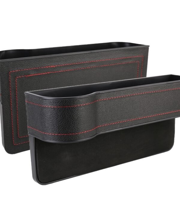 2 PCS Car Multi-functional Principal And Deputy Driver Seat Console Leather Box, Seat Console Leather Box (Black), Seat Console Leather Box (Beige), Seat Console Leather Box (Red), Seat Console Leather Box (Brown)