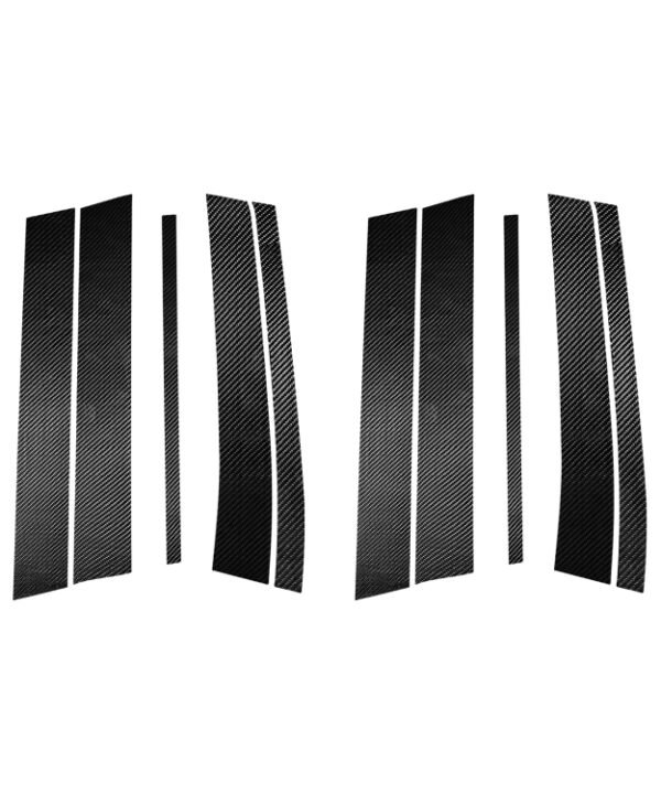 10 in 1 Car Carbon Fiber Door and Window Pillar Decorative Sticker for Volvo XC90 2003-2014, Left and Right Drive Universal