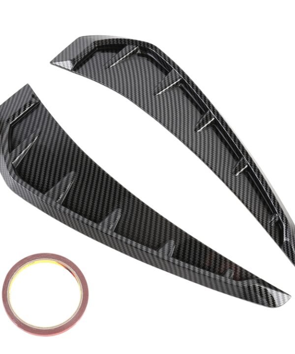 2 PCS Car Soft Silicone Decorative Sticker Outside Sticker, Carbon Fiber Texture