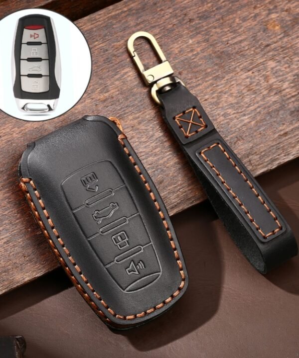 Hallmo Car Cowhide Leather Key Protective Cover Key Case for Haval H6, For Haval H6
