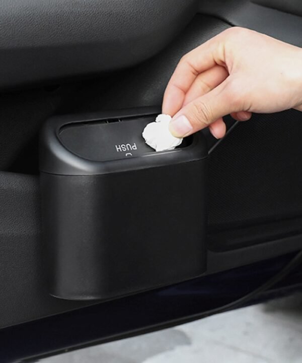 Vehicle Trash Can Bin Rubbish Bin Organizer Car-mounted Trash Storage Box