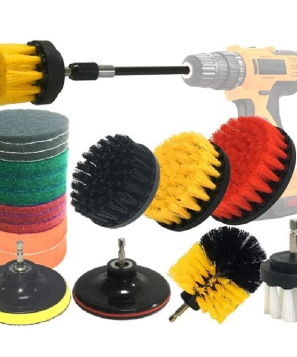 20 in 1 Floor Wall Window Glass Cleaning Descaling Electric Drill Brush Head Set