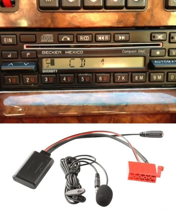 Car AUX Bluetooth Audio Cable Wiring Harness + MIC for Mercedes-Benz Special by abaecker BE2210/BE1650