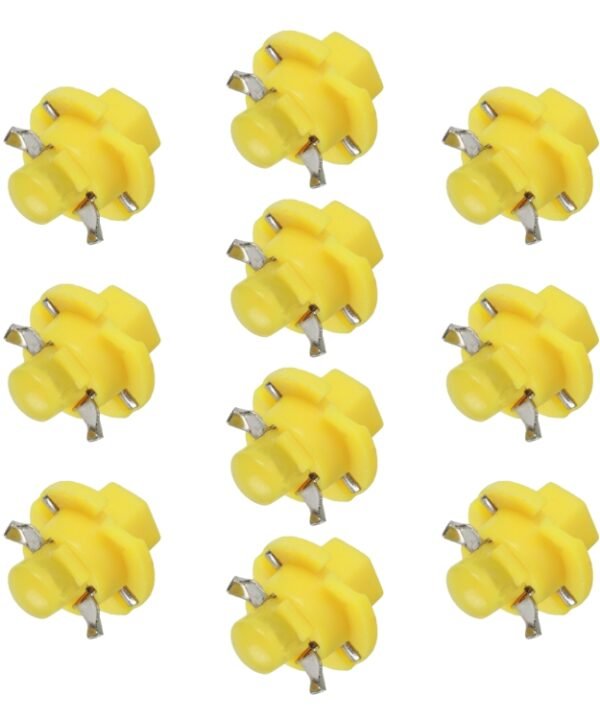 10 PCS B8.4 0.2W DC12V Wedge Instrument Panel COB LED Light Dashboard Gauge Cluster Indicator Lamp Bulb, B8.4 (Yellow Light), B8.4 (Ice Blue Light), B8.4 (Blue Light), B8.4 (Pink Light), B8.4 (Green Light), B8.4 (Red Light), B8.4 (White Light)