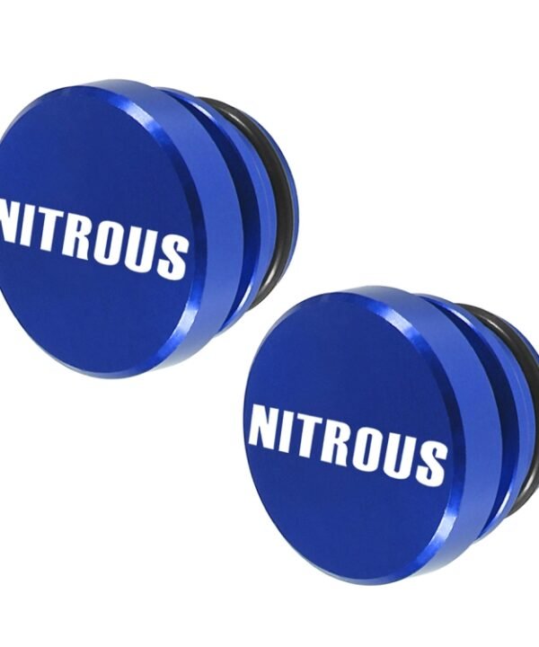 2 PCS Car / Motorcycle NITROUS Letter Metal Cigarette Lighter Dust Cover