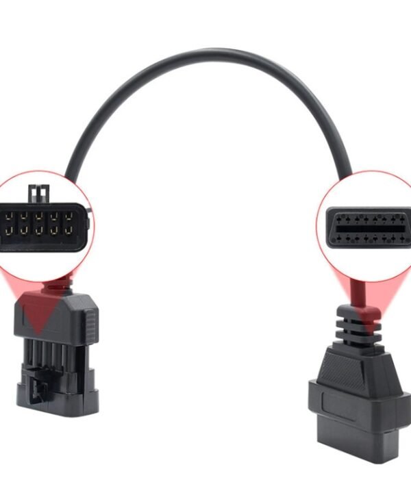 10Pin to 16Pin Car OBD2 Conversion Cable OBDII Diagnostic Adapter Cable for Opel