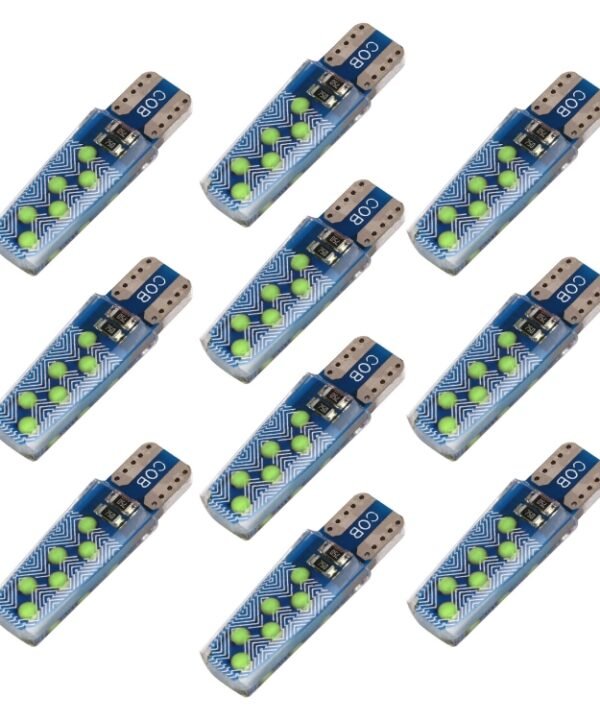 10 PCS T10 DC12V / 1.2W Car Clearance Light 12LEDs COB Lamp Beads, 12LEDs COB (Ice Blue Light), 12LEDs COB (Blue Light), 12LEDs COB (Pink Light), 12LEDs COB (Green Light), 12LEDs COB (Red Light), 12LEDs COB (White Light), 12LEDs COB (Yellow Light)