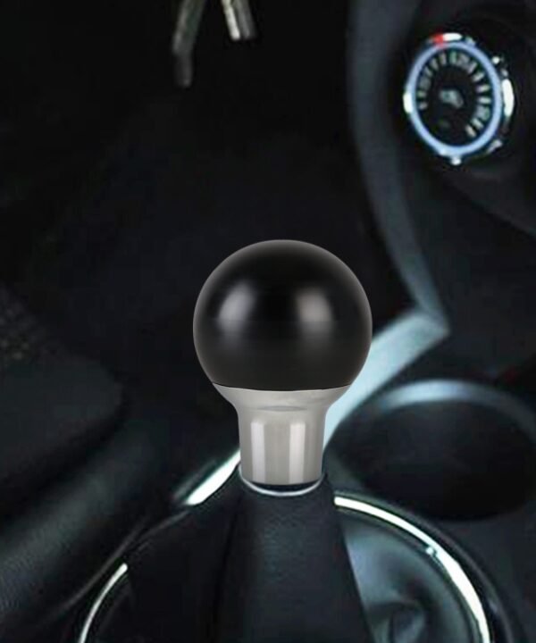 Universal Car Small Round Ball Resin + Carbon Fiber Metal Gear Shift Knob, Small Round Ball (Black), Small Round Ball (White)