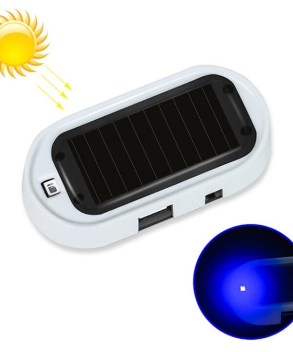 Car Solar Energy Anti-theft Device LED Warning Light, Blue, Red