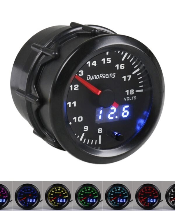 52mm Car Modified Colorful Voltmeter