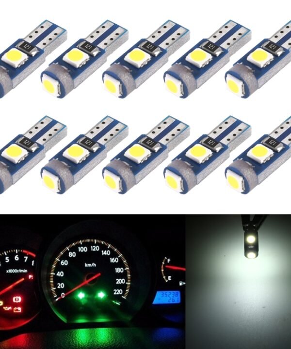 10 in 1 Car T5 0.2W DC12V Instrument Panel LED Decorative Light