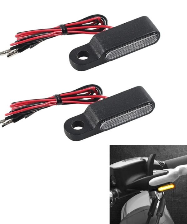1 Pair Motorcycle Flashing Handlebar LED Turn Signal Light