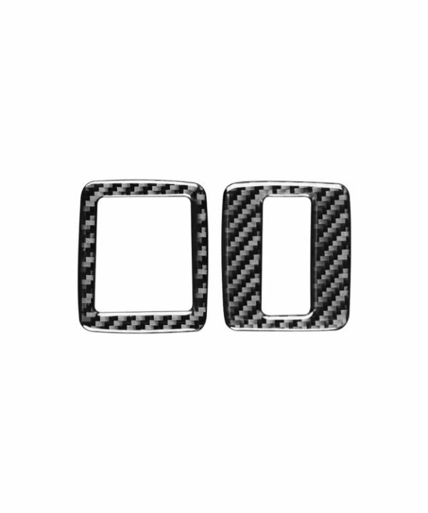 2 PCS / Set Carbon Fiber Car Window Buttons Decorative Sticker for Volkswagen Scirocco 2009-2016,Left and Right Drive Universal