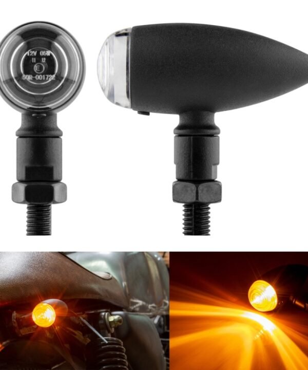 2 PCS KC805 Motorcycle Retro Metal Turn Signal Light
