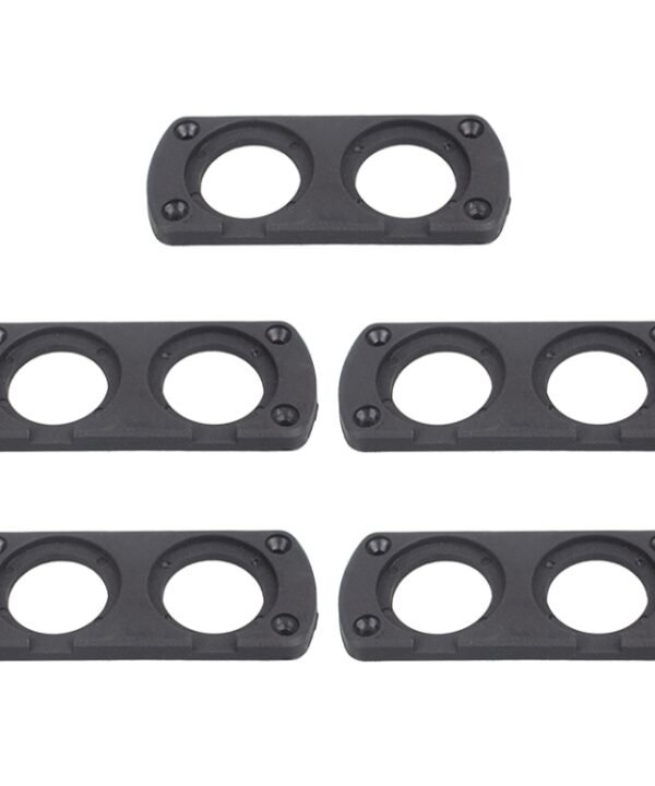 5 PCS 2-Hole Car Modified USB Charging Voltmeter Cigarette Lighter Panel