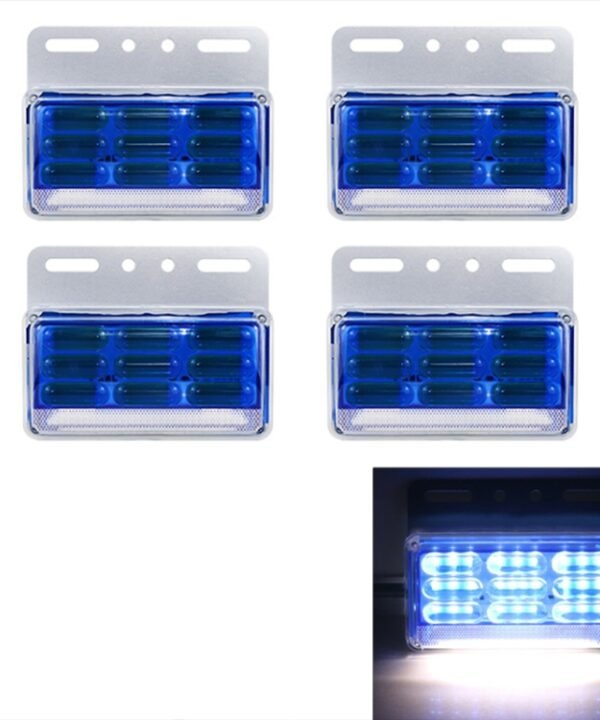 4 PCS ZS-9001 DC24V 9D Waterproof Car / Truck Side Marker Indicator Lights Bulb Lamp, Blue Light, Green Light, Red Light, White Light, Yellow Light