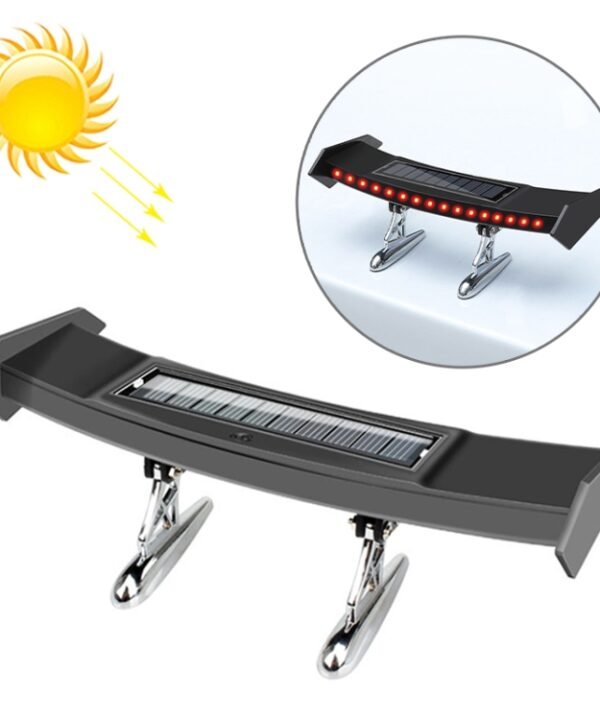 Car Mini Rear Wing with Light Solar Anti-collision Tail Light