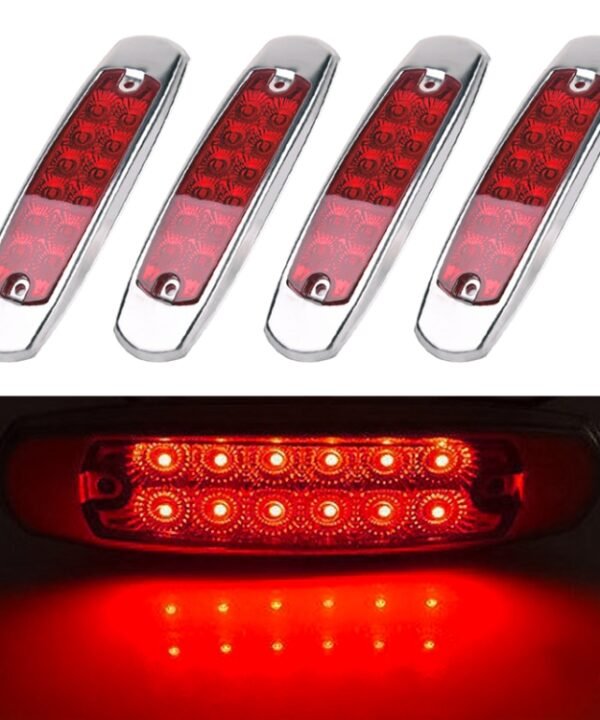 4 PCS MK-338 DC12-24V Truck 12LEDs Side Clearance Maker Light