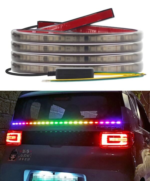 S20-200CM 200cm DC12V-24V Car Rear LED RGB Daytime Running Lights Strip Colorful Lamp