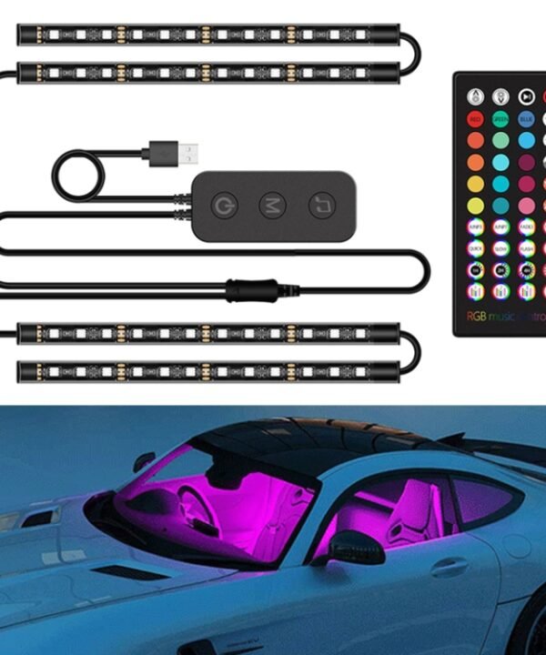 Y12 USB Car Colorful RGB Foot LED Atmosphere Light