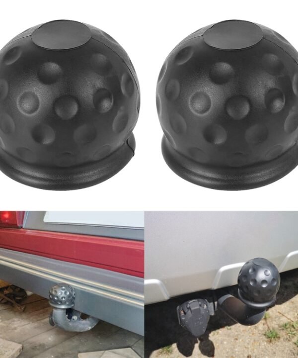 2 in 1 / Set Car Truck Tow Ball Cover Cap Towing Hitch Trailer Towball Protection