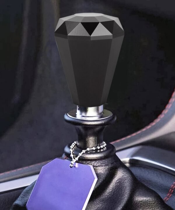 Universal Car Diamond Shape Metal Gear Shift Knob, Black, Blue, Purple, Red, Silver
