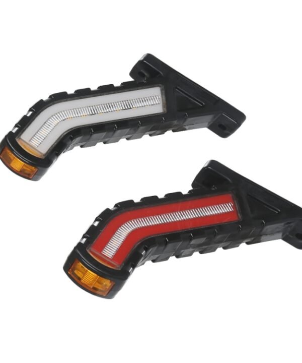 2 PCS MK-138 Truck LED Tail Light Running Water Tricolor Side Marker Light