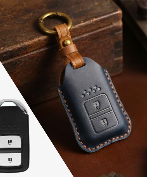 For Honda Car Cowhide Leather Key Protective Cover Key Case, Two Keys Version, For Honda, Two Keys Version