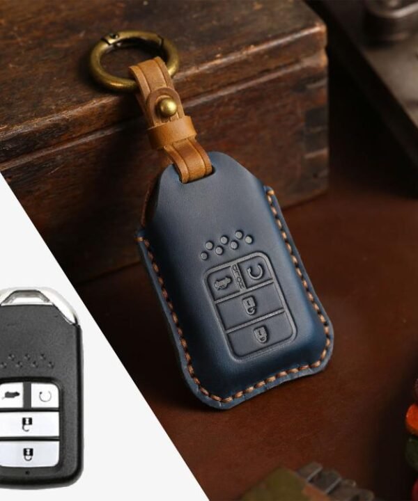 For Honda Car Cowhide Leather Key Protective Cover Key Case, Four Keys Version, For Honda , Four Keys Version, For Honda, Four Keys Version