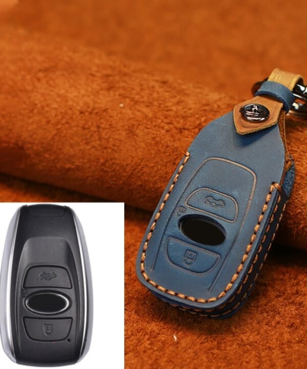 For Subaru Car Cowhide Leather Key Protective Cover Key Case, For Subaru