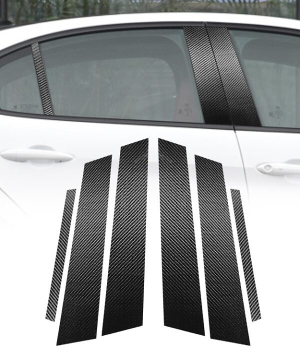 For Alfa Romeo Giulia Carbon Fiber Car B / C / Middle Pillar Door Window Decorative Sticker,Left and Right Drive Universal