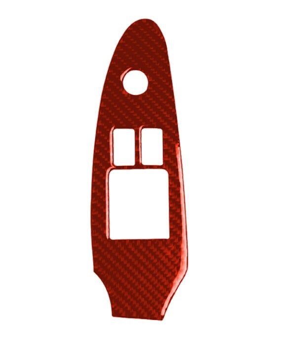 Car Carbon Fiber Main Driving Side Door Lift Control Decorative Sticker for Nissan 370Z / Z34 2009-, Right Drive Low-configured, Main Driving Side Lift Control, Right Drive