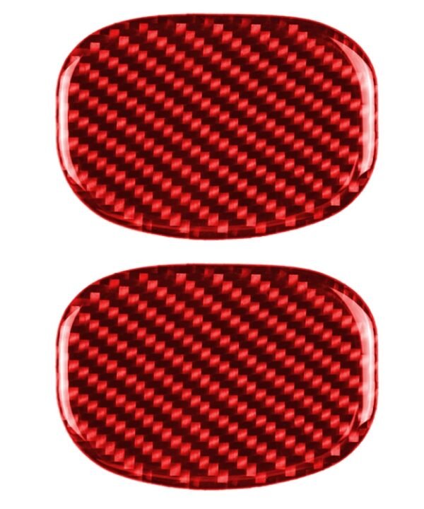 Car Carbon Fiber Seat Back Handle Decorative Sticker for BMW Mini One Cooper F55 F56, Left and Right Drive Universal, Seat Back Handle