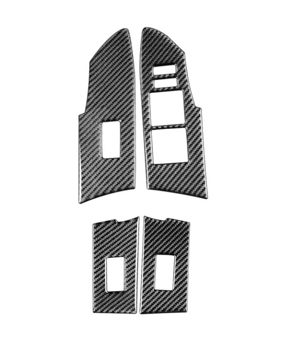 Car Carbon Fiber Window Lift Decorative Sticker for Toyota Corolla / Levin 2014-2018, Left Drive