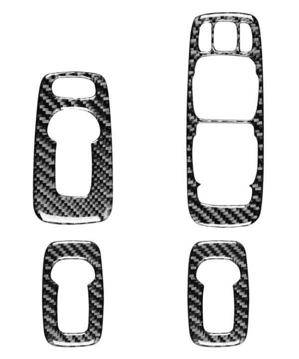 4 in 1 Car Carbon Fiber Door Set B Decorative Sticker for Volvo XC90 2003-2014, Right Drive