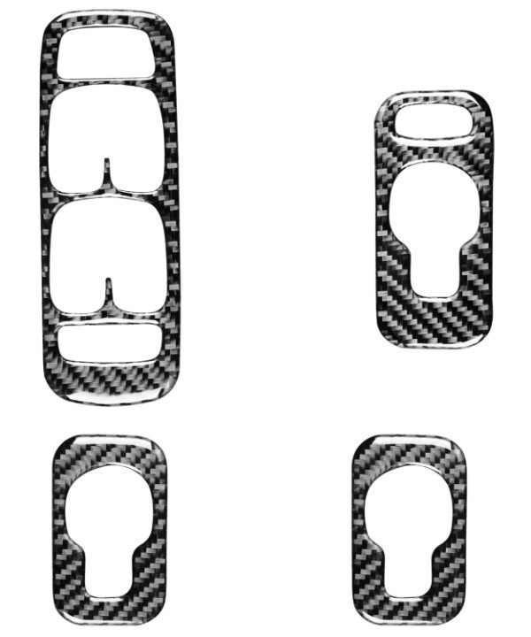Car Carbon Fiber Window Lift A Decorative Sticker for Volvo XC90 2003-2007, Left Drive