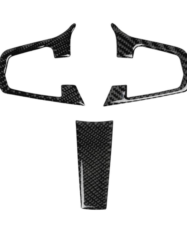 3 in 1 Car Carbon Fiber Steering Wheel Solid Color A Decorative Sticker for BMW G01 X3 2018-2020 / G02 X4 2019-2020, Left and Right Drive Universal