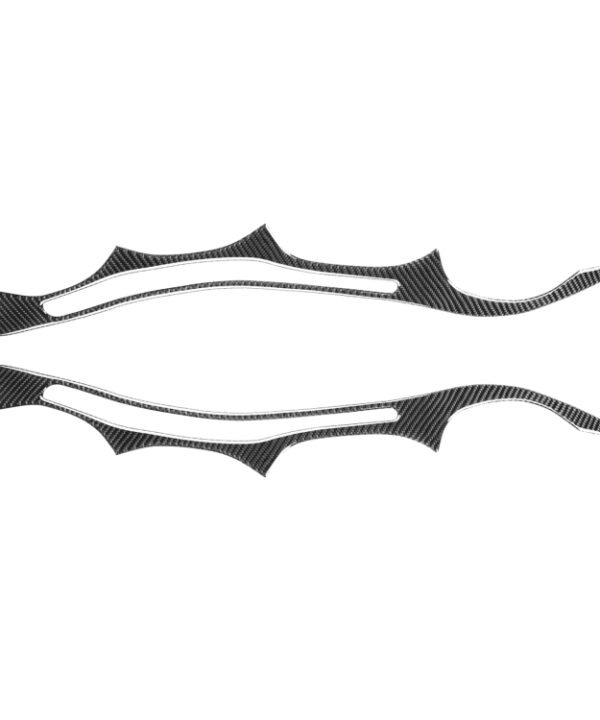 2 PCS / Set Carbon Fiber Car Lamp Eyebrow Decorative Sticker for BMW E60 5 Series 2004-2010, Drop Glue Version