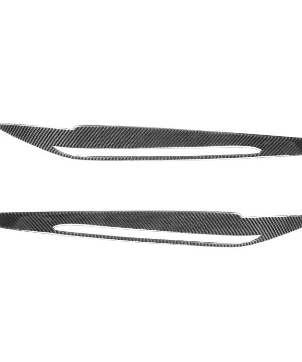 2 PCS / Set Carbon Fiber Car Lamp Eyebrow Decorative Sticker for BMW X5 / F15 2014-2018, Drop Glue Version