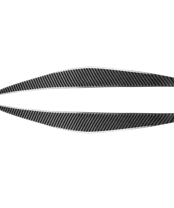 2 PCS / Set Carbon Fiber Car Lamp Eyebrow Decorative Sticker for BMW E71/X6 2008-2014, Drop Glue Version