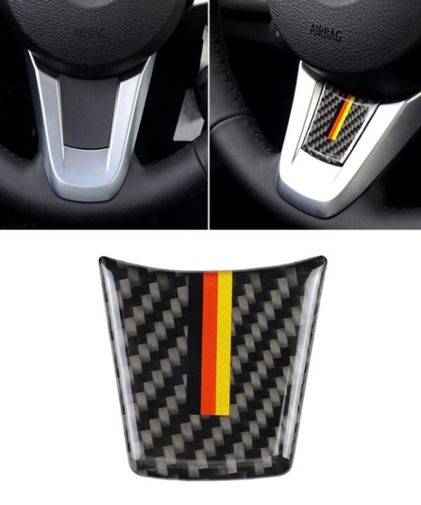 Car Carbon Fiber Steering Wheel Germany Color Decorative Sticker for BMW Z4 2009-2015